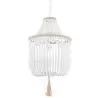 Buy Wooden Bead Chandelier Lamp White 59829 with a guarantee