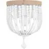 Buy Boho Bali Style Wood and Beads Wall Lamp White 59831 - in the EU