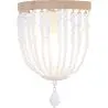 Buy Boho Bali Style Wood and Beads Wall Lamp White 59831 - prices