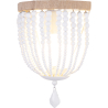 Buy Boho Bali Style Wood and Beads Wall Lamp White 59831 - prices