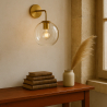 Buy  Globe Shaped Glass Shade Wall Sconce Transparent 59833 in the Europe