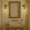 Buy  Globe Shaped Glass Shade Wall Sconce Transparent 59833 in the Europe