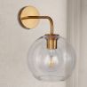 Buy  Globe Shaped Glass Shade Wall Sconce Transparent 59833 - prices