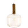 Buy Pendant lamp in vintage style, glass and metal - Genoveva Beige 59835 home delivery