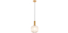 Buy Pendant lamp in vintage style, glass and metal - Genoveva Beige 59835 - prices