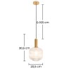 Buy Pendant lamp in vintage style, glass and metal - Genoveva Beige 59835 - in the EU