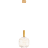 Buy Pendant lamp in vintage style, glass and metal - Genoveva Beige 59835 - in the EU