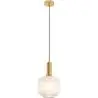 Buy Pendant lamp in vintage style, glass and metal - Genoveva Beige 59835 - prices