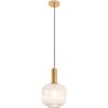 Buy Pendant lamp in vintage style, glass and metal - Genoveva Beige 59835 - prices