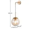Buy Spherical Glass Shade Wall Sconce Beige 59836 - in the EU