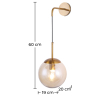 Buy Spherical Glass Shade Wall Sconce Beige 59836 - in the EU