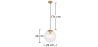 Buy Glass Shade Hanging Lamp with Adjustable Tube Beige 59837 - in the EU