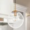 Buy Glass Shade Hanging Lamp with Adjustable Tube Beige 59837 - prices