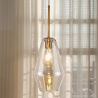 Buy Diamond Shaped Glass Pendant Ceiling Lamp Grey transparent 59838 - prices