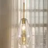 Buy Diamond Shaped Glass Pendant Ceiling Lamp Grey transparent 59838 - prices