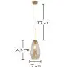 Buy Diamond Shaped Glass Pendant Ceiling Lamp Grey transparent 59838 - in the EU