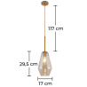 Buy Diamond Shaped Glass Pendant Ceiling Lamp Beige 59838 with a guarantee