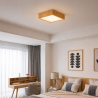 Buy Ceiling Led Lamp Scandinavian Design Wooden - Lares Natural wood 59840 in the Europe