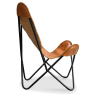 Buy Butterfly Chair - Premium Leather Brown 27808 at MyFaktory