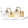 Buy Classic Two-Point Wall Lamp Gold 59846 with a guarantee
