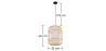 Buy Bamboo Pendant Light Design Boho Bali  Natural wood 59847 in the Europe