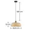 Buy Boho Bali Style Bamboo Pendant Hanging Lamp Natural wood 59849 - in the EU