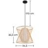 Buy Bamboo Pendant Light Design Boho Bali - Panma Natural wood 59850 - in the EU