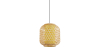 Buy Bamboo Ceiling Lamp - Boho Bali Style Pendant Lamp - Karen Natural wood 59855 with a guarantee