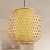 Buy Bamboo Ceiling Lamp - Boho Bali Style Pendant Lamp - Karen Natural wood 59855 - prices