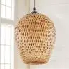 Buy Stylish Bamboo Design Boho Bali Pendant Lamp Natural wood 59856 - prices