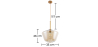 Buy Glass Shade Hanging Lamp Beige 59858 - prices