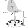 Buy Swivel office chair with casters - Brielle White 59863 - prices