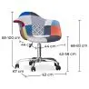 Buy Emery Office Chair - Patchwork Pixi  Multicolour 59868 at MyFaktory