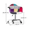 Buy Emery Office Chair - Patchwork Ray  Multicolour 59869 at MyFaktory