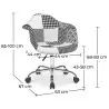 Buy Emery Office Chair White And Black - Patchwork  White / Black 59870 in the Europe