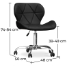 Buy Upholstered PU Office Chair - Winka Black 59871 - prices