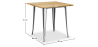 Buy Bistrot Metalix Industrial Dining Table - 80 cm - Light Wood Steel 59874 home delivery