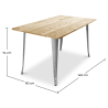 Buy Bistrot Metalix Industrial Dining Table - 140 cm - Light Wood Steel 59876 with a guarantee
