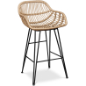 Buy Synthetic wicker bar stool 65cm - Magony Natural wood 59881 - in the EU