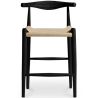 Buy Rope Design Bar Stool Boho Bali - 65cm - Wood Black 59882 - in the EU