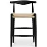 Buy Rope Design Bar Stool Boho Bali - 65cm - Wood Black 59882 - in the EU