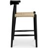 Buy Rope Design Bar Stool Boho Bali - 65cm - Wood Black 59882 home delivery
