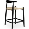 Buy Rope Design Bar Stool Boho Bali - 65cm - Wood Black 59882 - in the EU