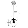 Buy Reflexion Lamp - 25 cm - Chromed Metal Silver 58257 - in the EU