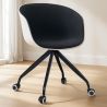 Buy White Padded Office Chair with Armrests and Wheels Dark grey 59887 - prices