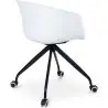 Buy White Padded Office Chair with Armrests and Wheels Dark grey 59887 in the Europe