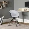 Buy Black Padded Office Chair with Armrests and Wheels Light grey 59888 - prices