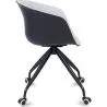 Buy Black Padded Office Chair with Armrests and Wheels Light grey 59888 in the Europe