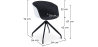 Buy Design White Padded Office Chair with Armrests  Dark grey 59889 in the Europe