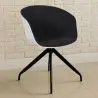 Buy Design White Padded Office Chair with Armrests  Dark grey 59889 - prices